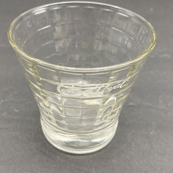 Vtg Crown Royal Glasses Tapered Optic Block Logo On The Rocks Set Of 4 Whiskey - Picture 5 of 10